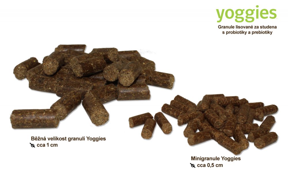 Yoggies Active kachna a zvěřina, granule lisované za studena s probiotiky 1,2kg