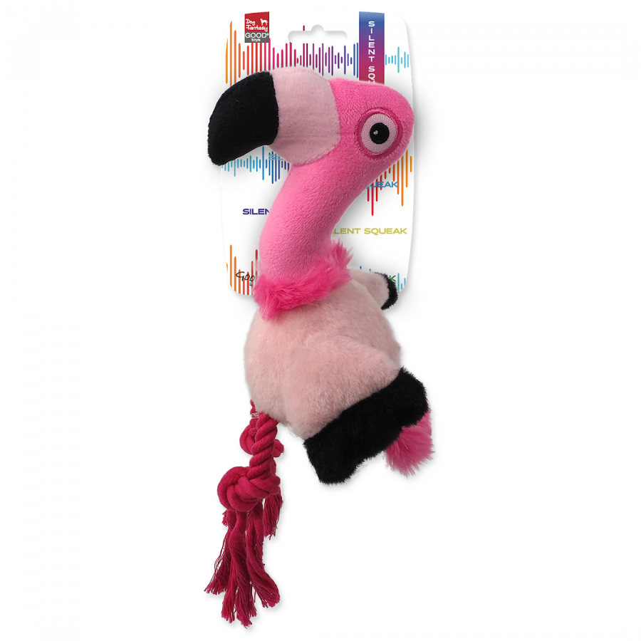 Hračka Silent Squeak plameňák růžový 27cm