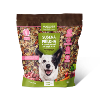 Yoggies Sušená příloha s pohankovými vločkami k syrové potravě B.A.R.F. 750g 