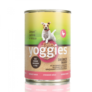 Yoggies drůbeží konzerva se zeleninou a ovesnými vločkami 400g