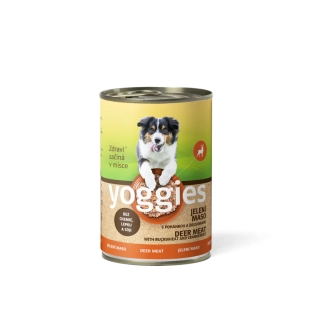 Yoggies jelení s pohankou a brusinkami 400g