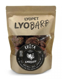 Krůtí BARF pro psy – mrazem sušený kompletní BARF 32ks Lyopet