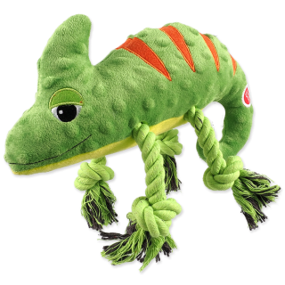 Hračka Dog Fantasy Jungle chameleon pískací zelená 28cm ​