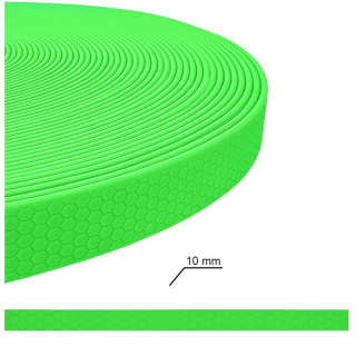 Hexa voděodolný popruh - neonově zelený 10mm - 1m