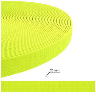 Hexa voděodolný popruh - neonově žlutý 20mm - 1m